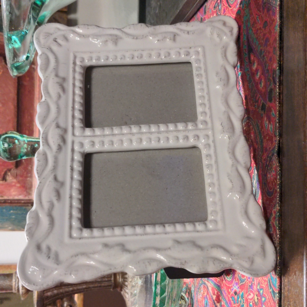 Vintage French Country Cottage "Carr Frames" Double Picture Frame
